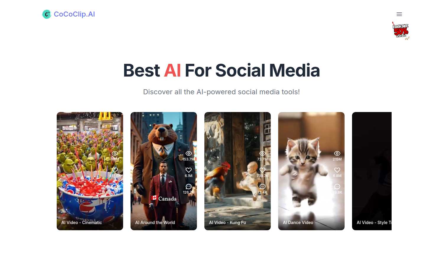 CoCoClip.AI application interface and features