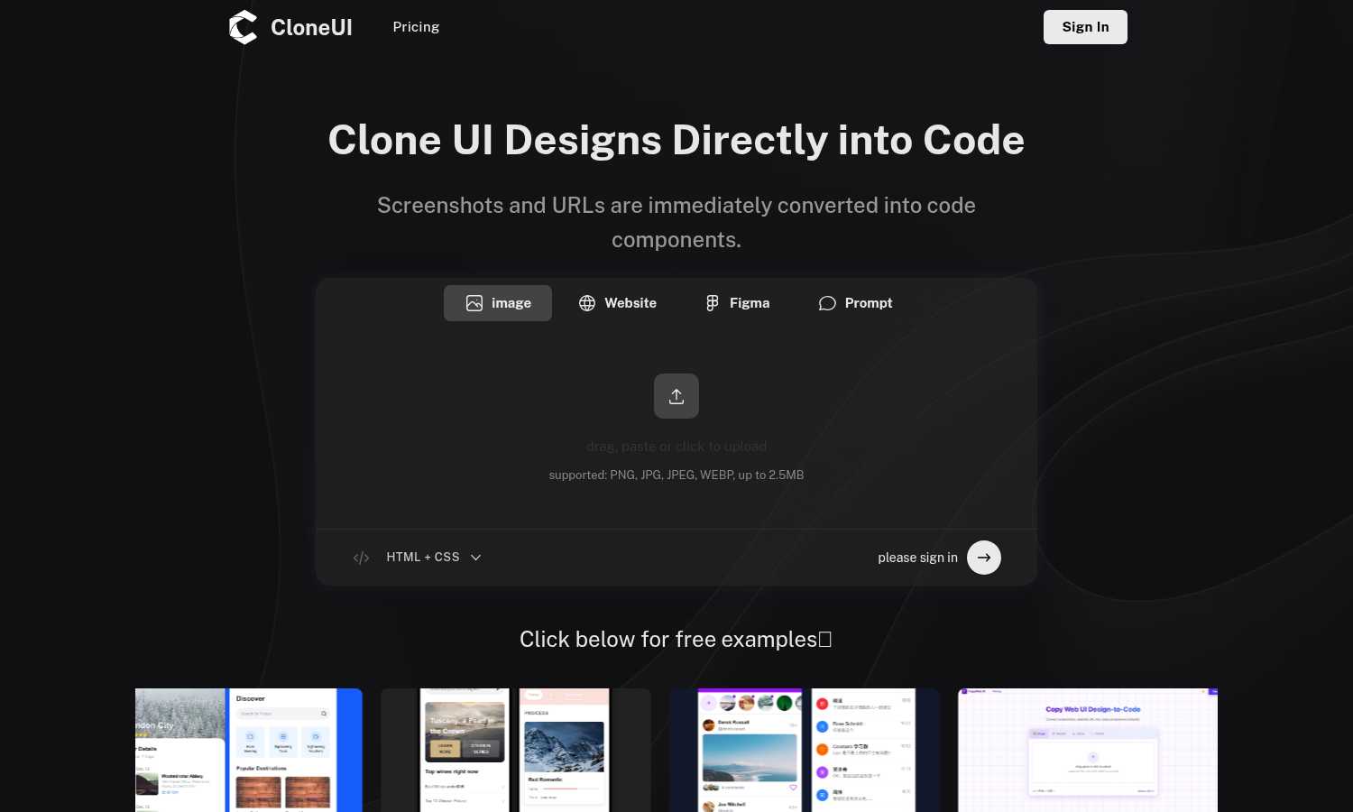 CloneUI application interface and features