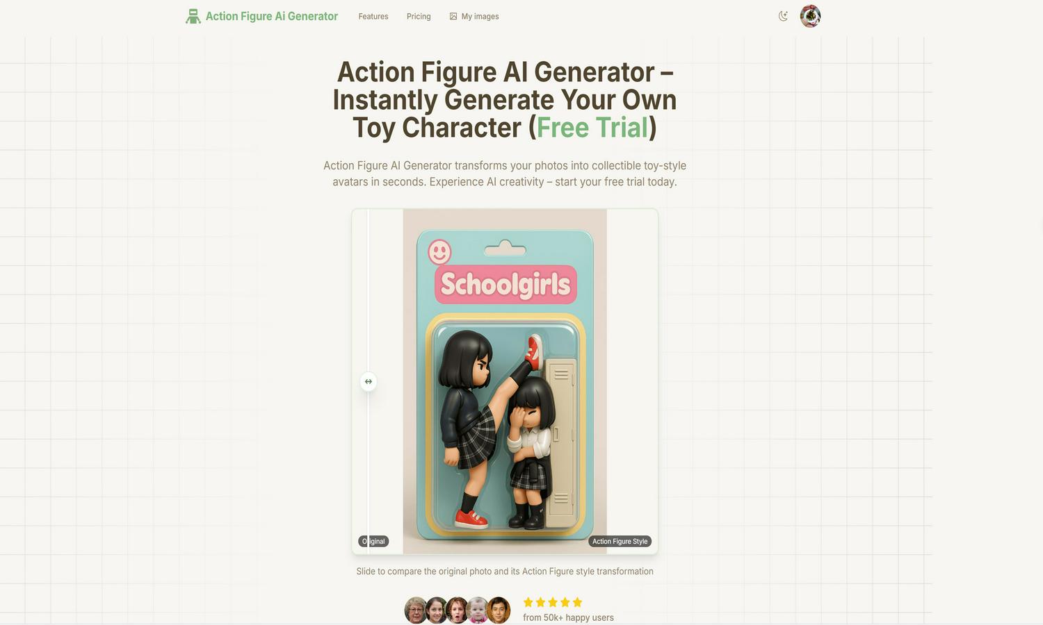 Action Figure AI Generator Website