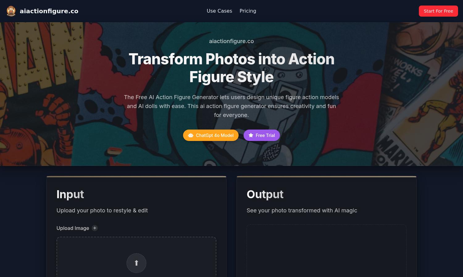 AI Action Figure Generator Website
