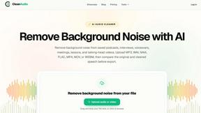 AI clean audio - tool for Speech & Voice
