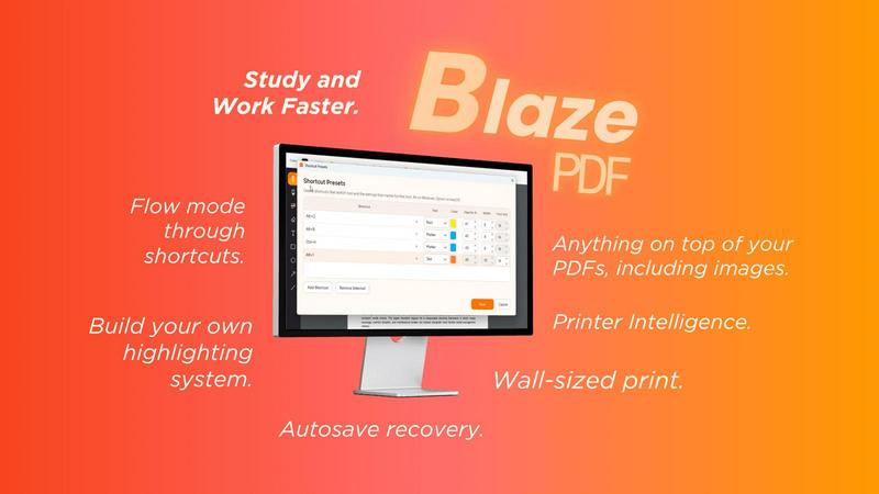 BlazePDF application interface and features