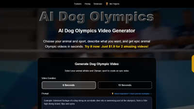 AI Dog Olympics Generator - Tool for Video