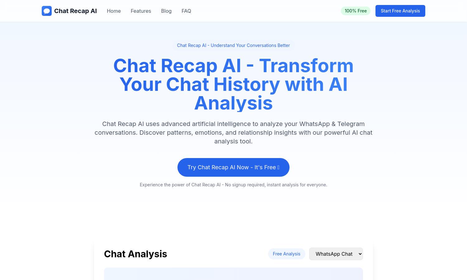 Chat Recap AI Website