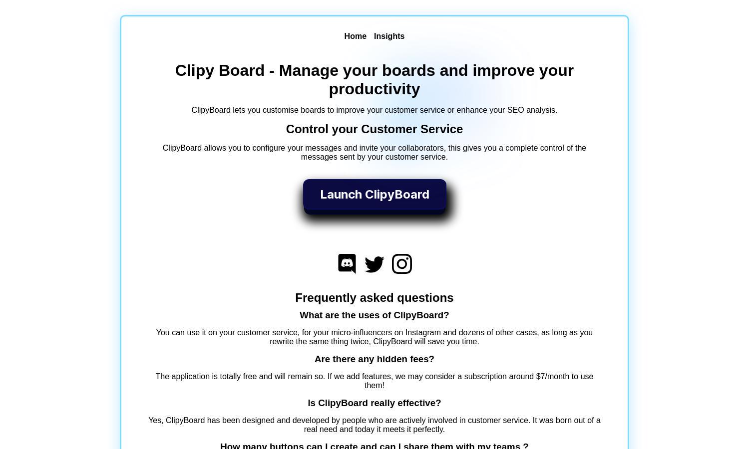 ClipyBoard Website