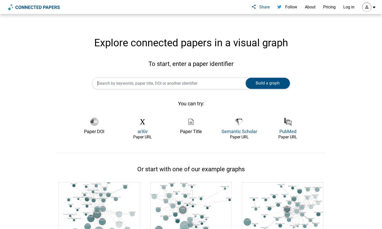 Connected Papers Website