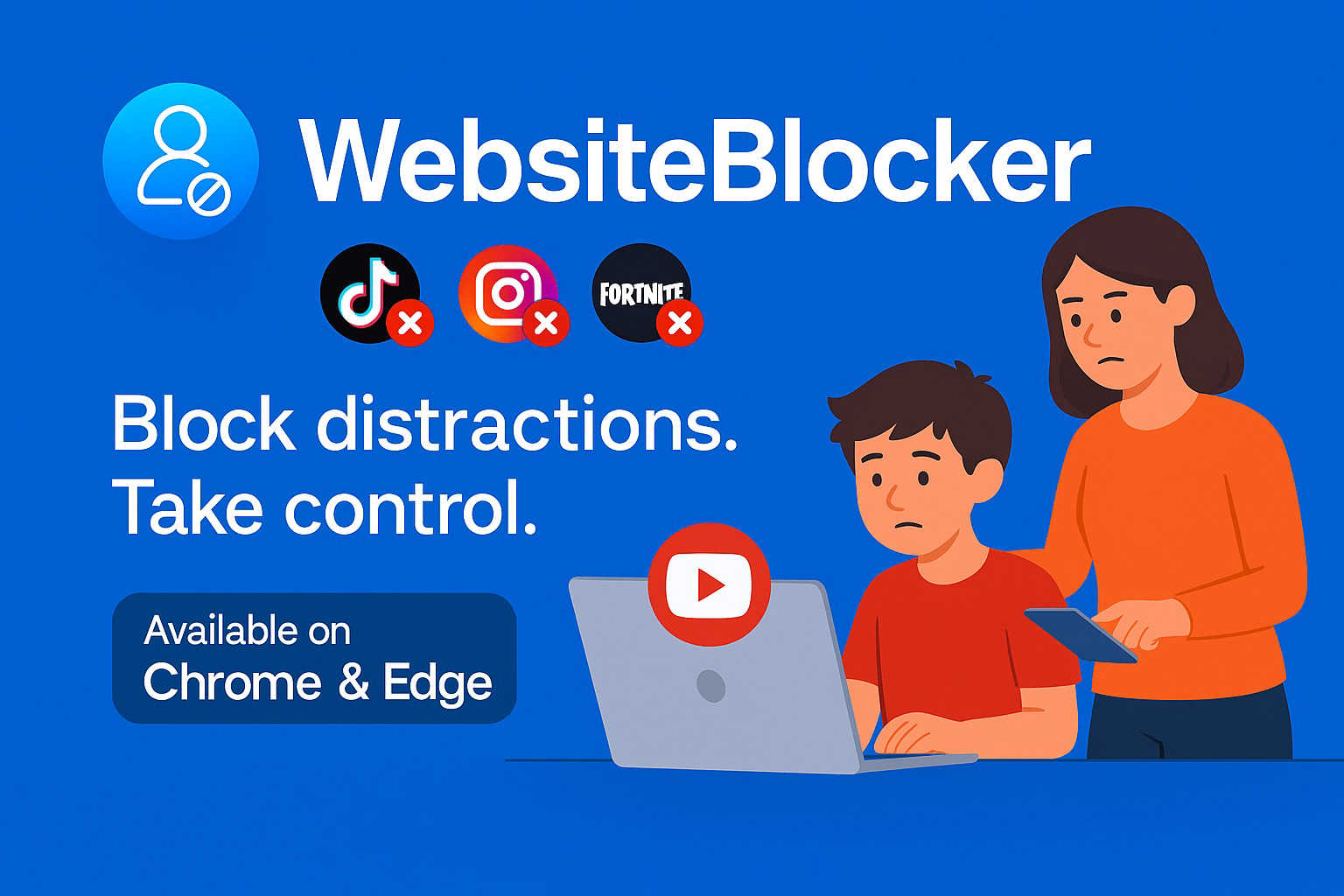Website-Blocker application interface and features