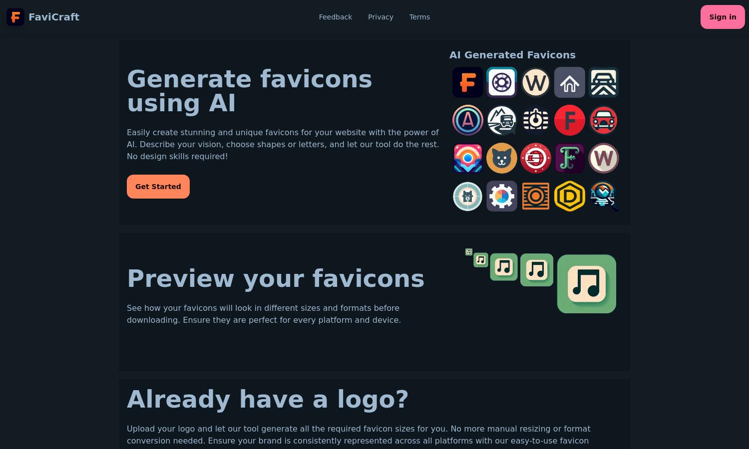 FaviCraft Website