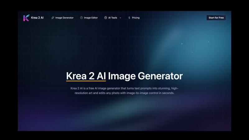 Krea 2 AI application interface and features
