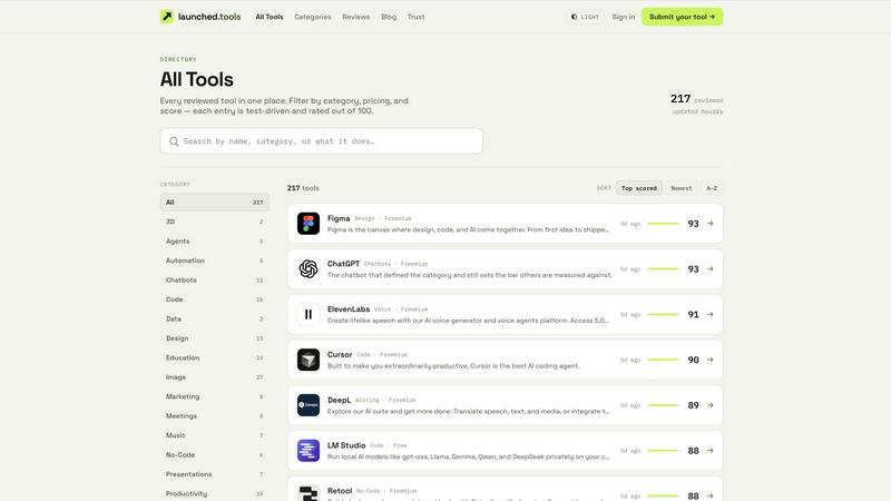 Launched Tools application interface and features