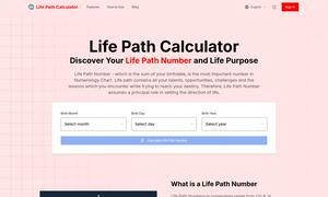 Life Path Calculator Website