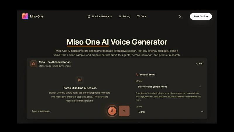 Miso OneMiso One application interface and features