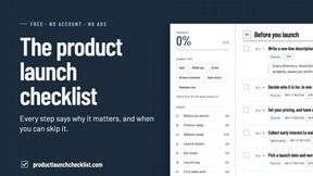Product Launch Checklist - tool for Productivity & Management