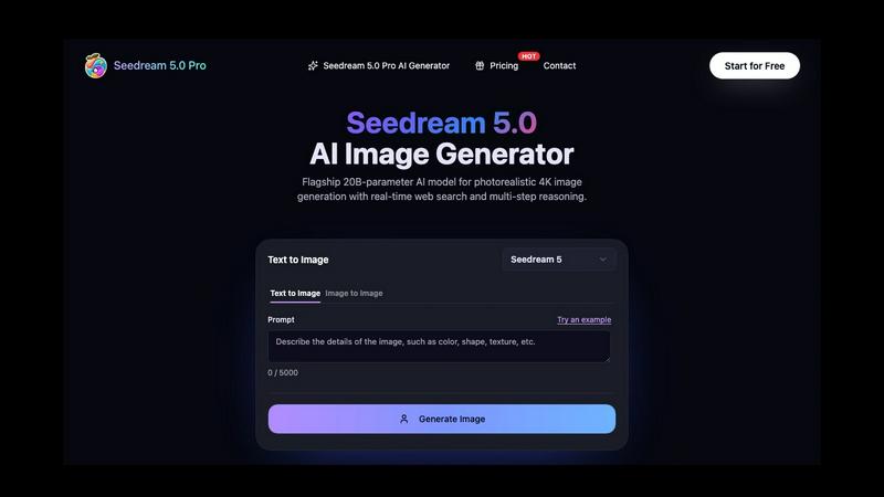 seedream 5.0 Pro application interface and features