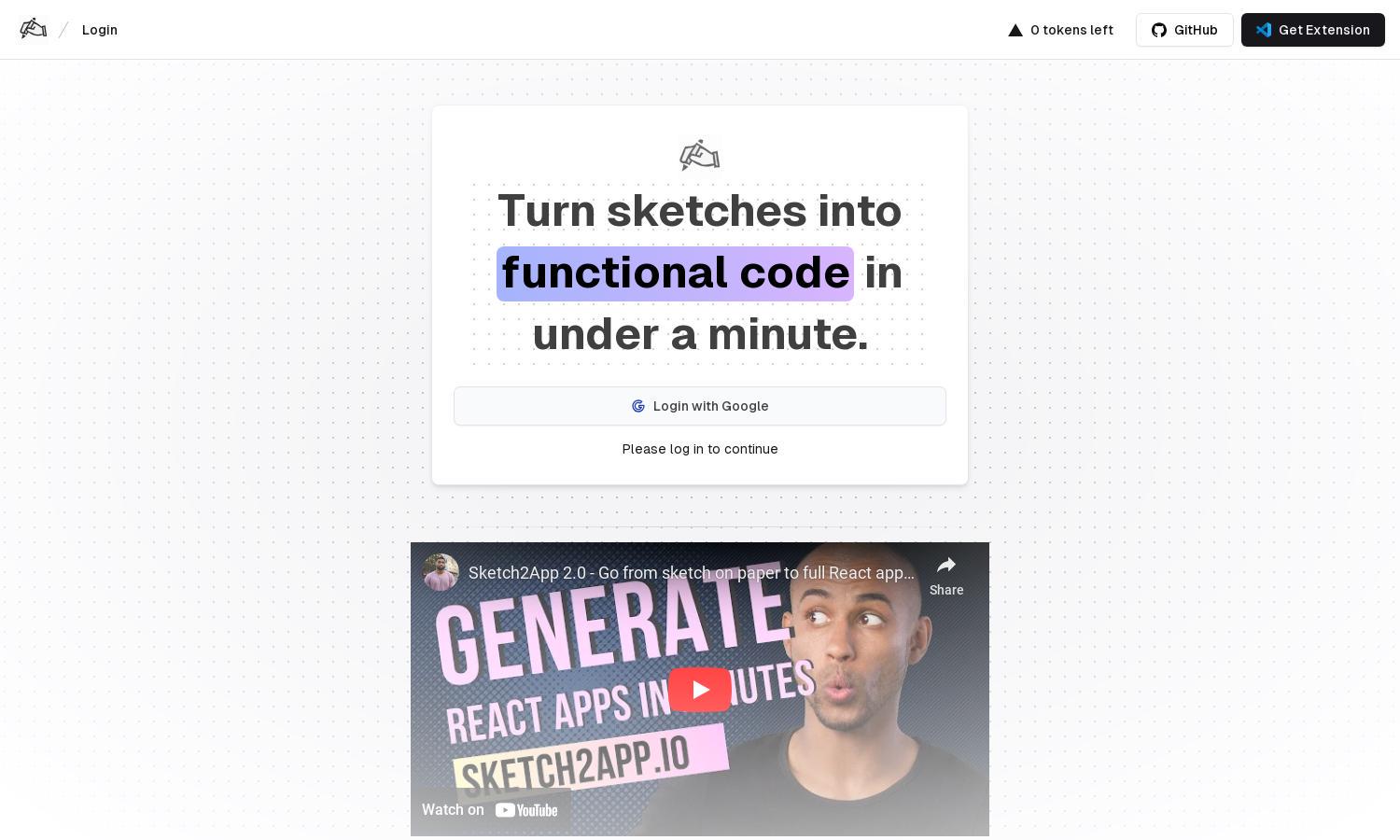 Sketch2App Website