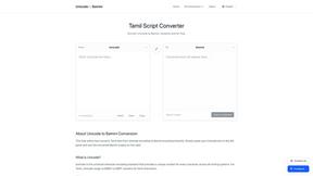 Unicode to Bamini Converter - tool for Language & Translation