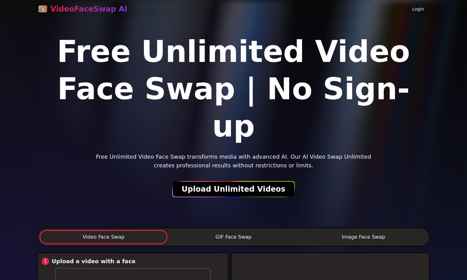 Video Swap Face Website