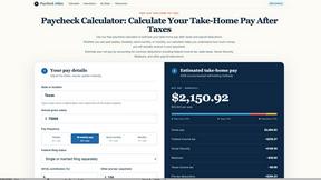 Paychecks Calculator - tool for Business & Finance